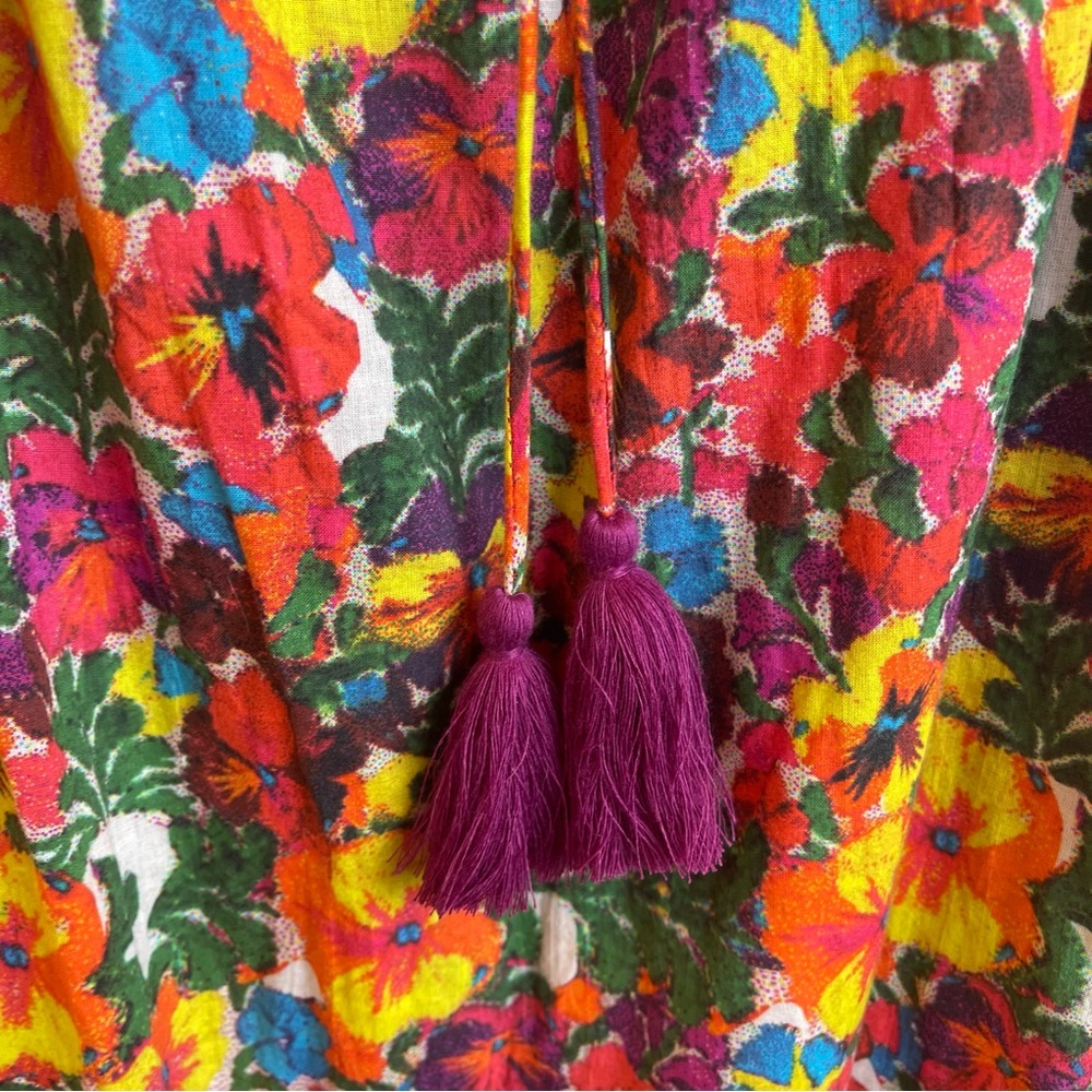 NWT Ro's Garden Nelson Vibrant Floral Maxi Dress Sz. M/L - Picture 9 of 15